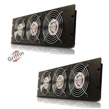 GRIFFIN 2x Rack Mount Fan Cool System Panels | Audio Equipment Gear Network IT