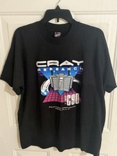 Vintage 90s Cray Research supercomputer Promo T-Shirt Motorola Chandler AZ RARE