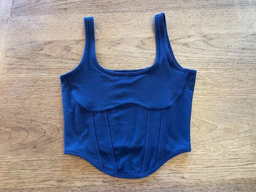 PINK Victoria's Secret Navy Blue Texture X-LARGE The Cinched