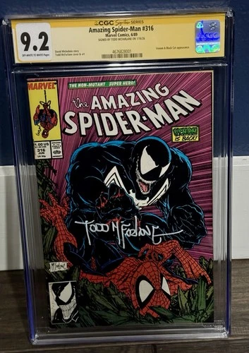 Amazing Spider-Man #316 CGC 9.2 Signed by Todd McFarlane 1st Venom cover