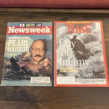 VTG TIME MAGAZINE DAY OF INFAMY 12-2-91/NEWSWEEK REMEMBER PEARL HARBOR 11-25-91