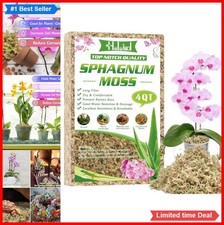 Sphagnum Moss 4 Qt 3.6 oz Long Fiber Dried Orchid Moss for Plants Reptile