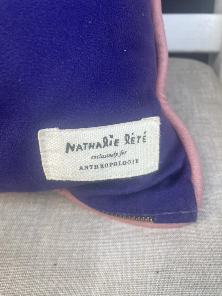 Anthropologie Nathalie Lete Embroidered Velvet Pillow Deer - Image 4 of 4