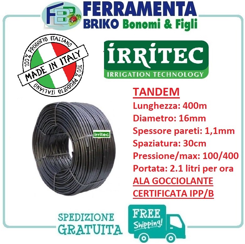 Tubo Irrigazione a Goccia 16mm 400mt - Risparmio Idrico per Siepi e Orto