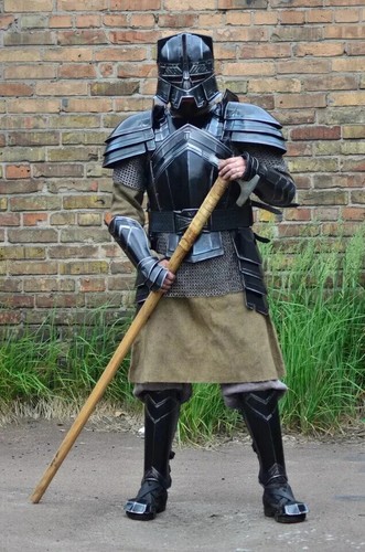 Moria Dwarf Knight Dwarven Steel Armor Suit Full Body Armor With Cuirass,Pauldro - Picture 5 of 5