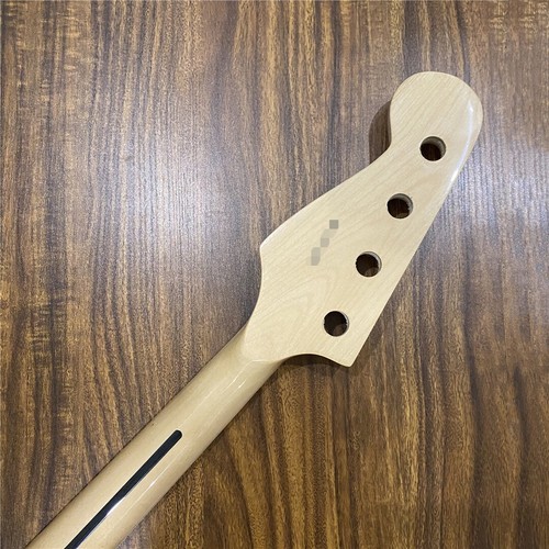 Maple J Bass Guitar Neck 20 Frets Rosewood Pearl Block Inlay Clear Glossy - Picture 7 of 10