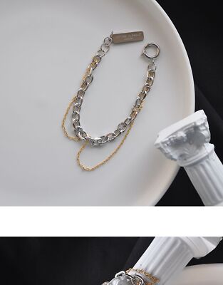 フランス製★JUSTINE CLENQUET★LEWIS BELT ダブルチェーン 金銀 フランス製☆JUSTINE CLENQUET☆LEWIS BELT ダブルチェーン 金銀
