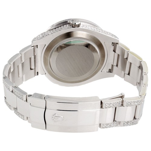 Men's Rolex DateJust II 2 Diamond White Stainless Steel 9.06 Ct 41mm Watch - 第 4/7 張圖片