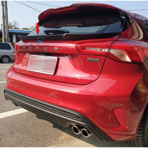 Unpainted Fit For Ford Focus MK4 5Dr V Look Rear Middle Trunk Spoiler Wing 2020 - Picture 6 of 6