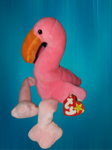 Ty Beanie Baby Pinky The Flamingo W Unique Feature Ebay