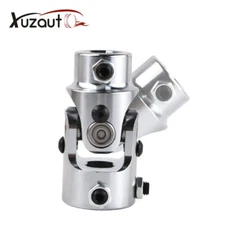 3/4" 36 Spline X 3/4" DD Steering Universal Joint Chrome Single U Joint Shaft