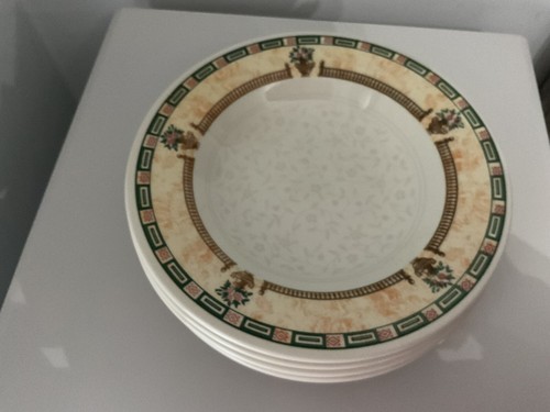 Staffordshire Balaustra 9" piatti zuppa/insalata/pasta x 6 - Foto 2 di 10