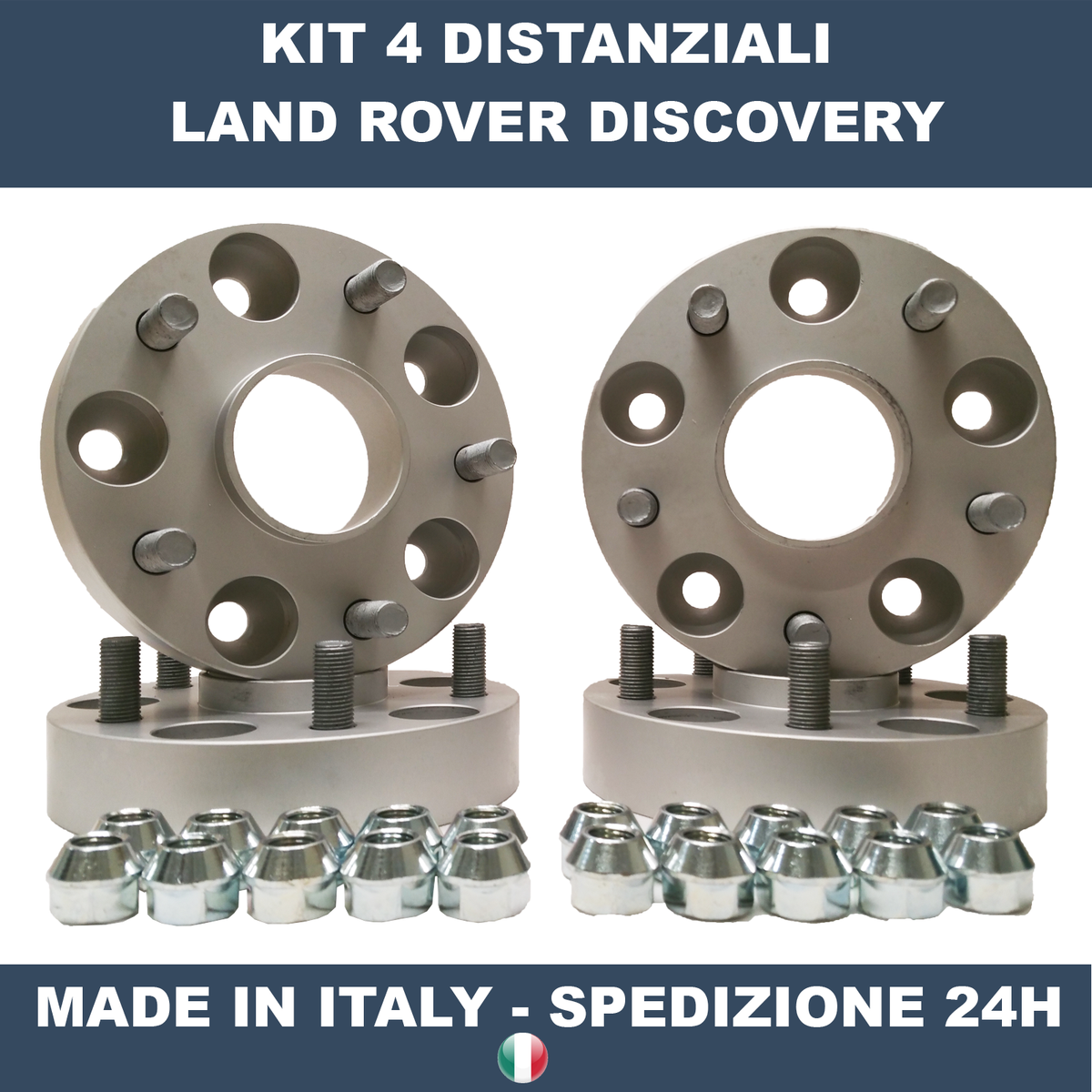 Distanziali In Alluminio 4 Pezzi (30 Mm Per Disco/60 Mm Per Asse