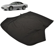 Fits: Jaguar XK8 Soft Top 1996-06 BLACK American Canvas (MUST REUSE GLASS)