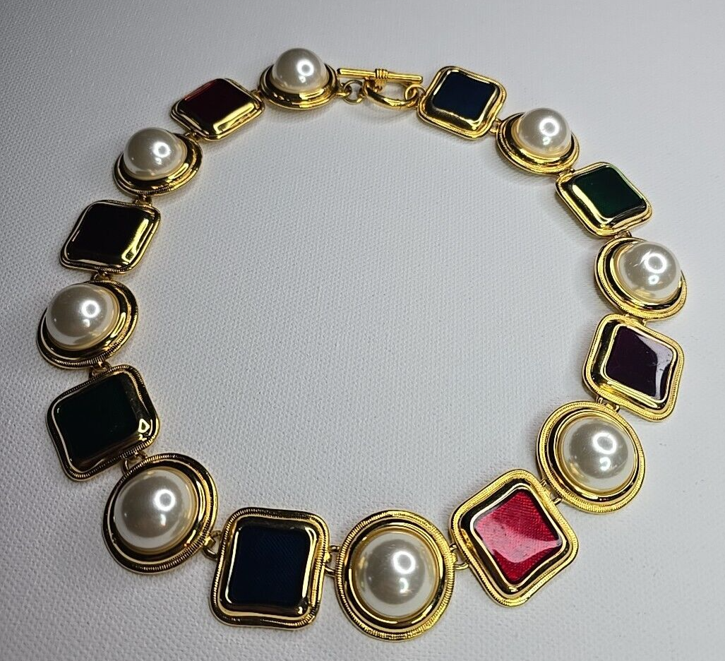 Vintage 80's multi color choker.