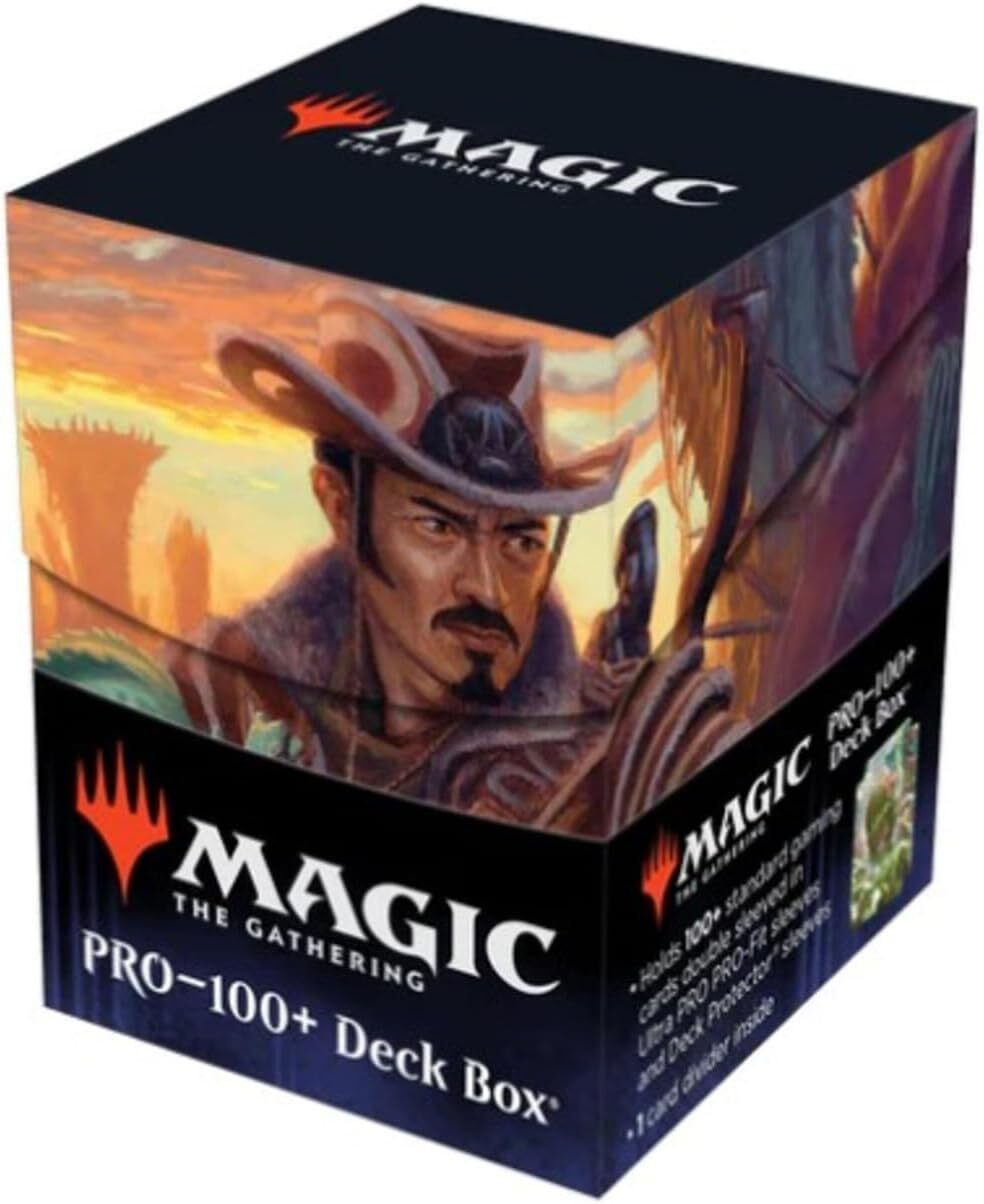 Ultra Pro - Outlaws of Thunder Junction 100-футовая палубная коробка. Юма для игры в Magic The G