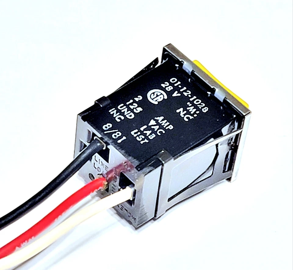 MOLEX 01-121-028, кнопка, желтый, 125VAC, 2AMP, «M», N.C., Molex 1175 - Изображение 2 из 3