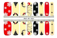 Kris Kringle Christmas Nail Polish Strips / Nail Wraps / Nail Stickers