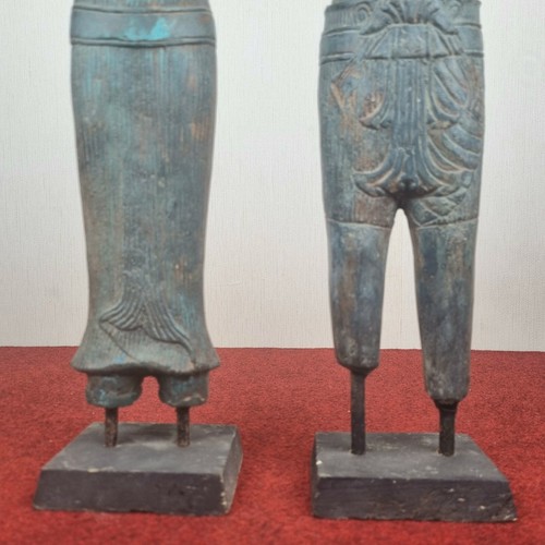 18.1" Buddha Statue A Couple Of Khmer God Goddess Statue Mounted Body Figure - Picture 9 of 12