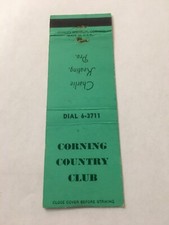 Vintage Matchbook Cover Matchcover Corning Country Club  Charlie Keating