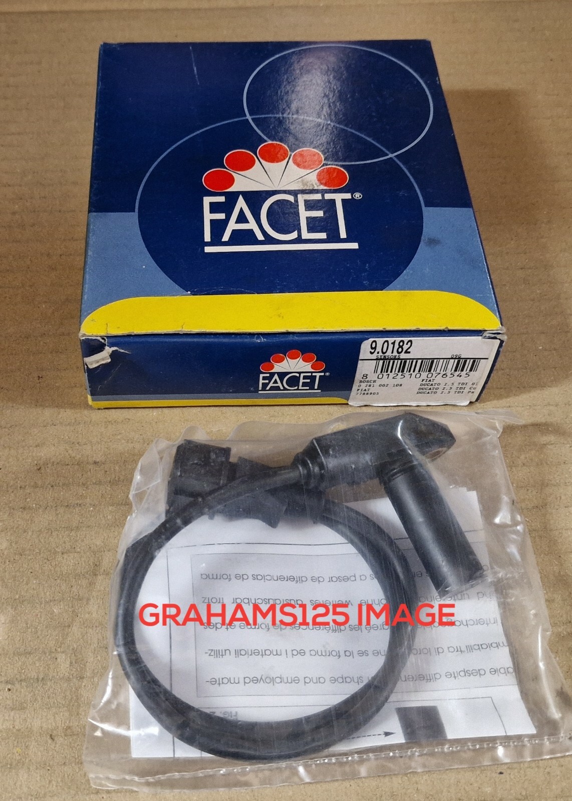 CRANKSHAFT POSITION SENSOR FITS CITROEN BERLINGO  FIAT DUCATO >02 FACET 9.0182