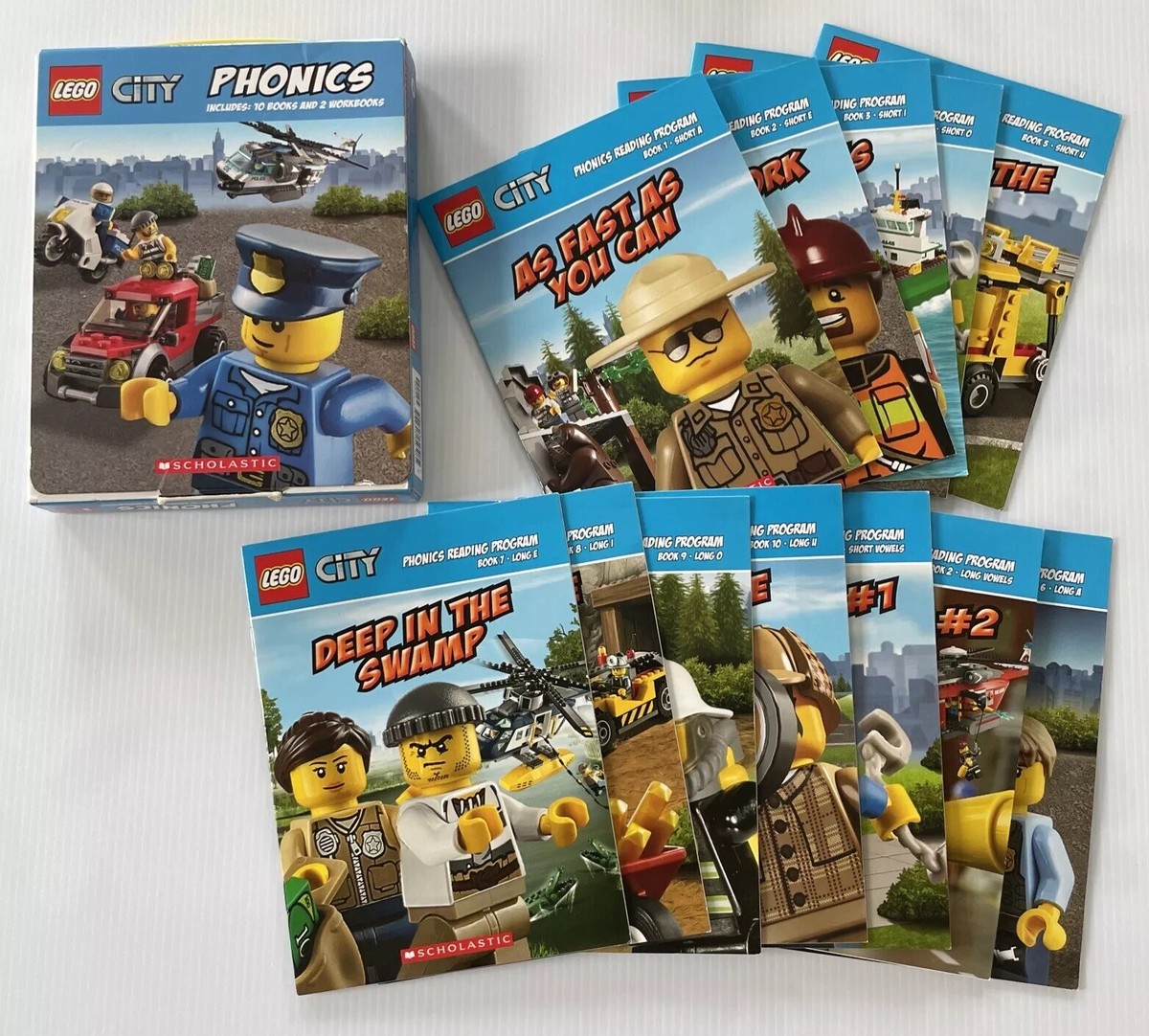 Lego City Phonics Includes 10 Books And 2 Workbooks Scholastic | eBay