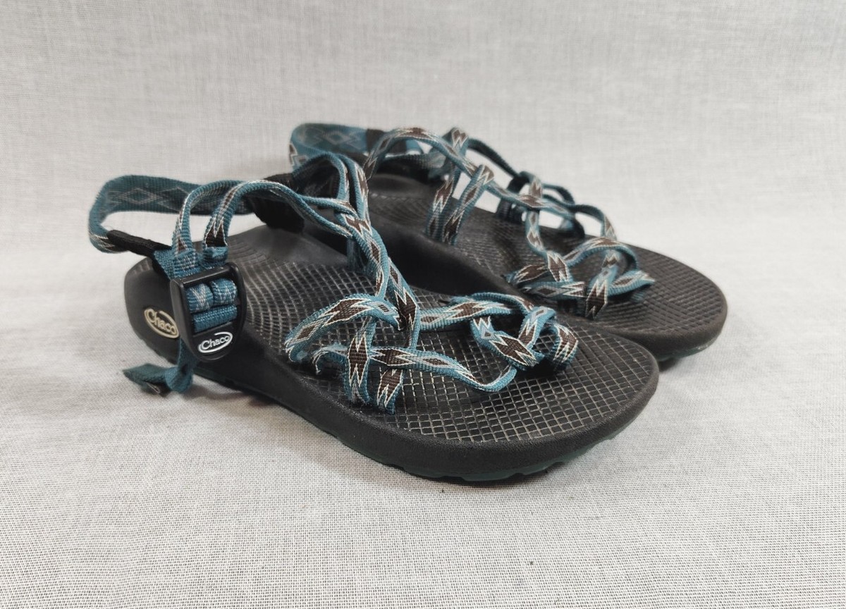 Chaco ZX/2 Blue Black Womens Size 8 Strappy Buckle Sandals Shoes