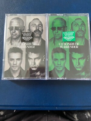 U2 - Songs of Surrender - 1 GREEN & 1 White CASSETTE - BRAND NEW SEALED