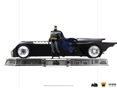 Dc Animated Series Batman And Batmobile Deluxe 1/10 statue Eisen Studios