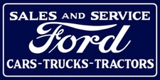 Ford Autos, Tractors Sales/Svc NEW Metal Sign 18"x36" USA STEEL XL Size 8 lbs