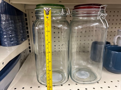 New Glass storage jars with lids 72fl oz 2- Jar - Picture 4 of 5