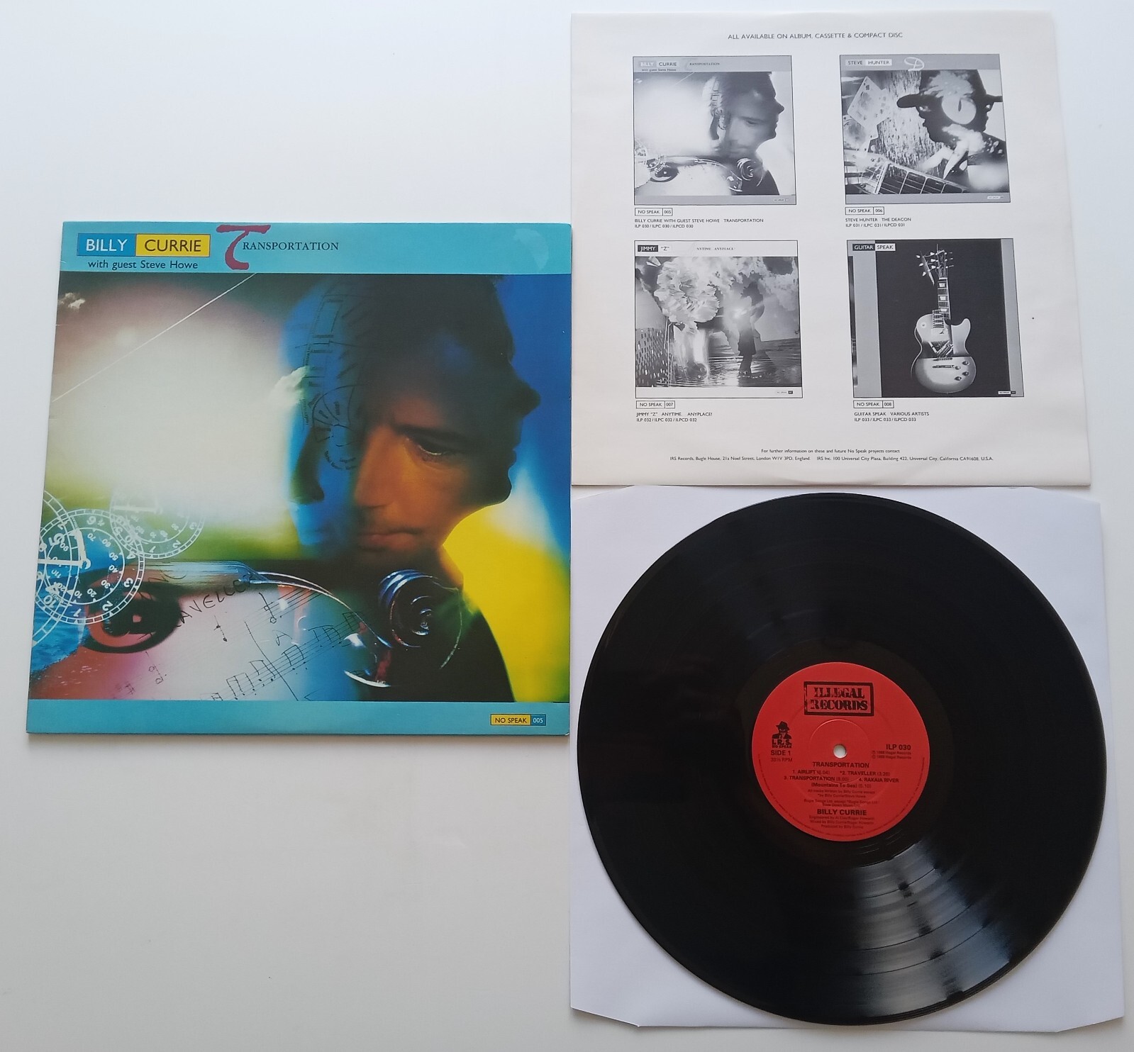 Billy Currie with Steve Howe - Transportation UK 1988 Illegal Records LP