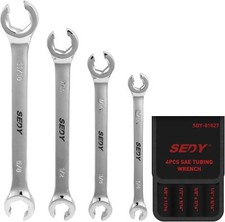 4-piece Flare Nut Wrench Set - Sae Brake Line Wrench 14 516 38 716 12 4-piece Flare Nut Wrench Set - Sae Brake Line Wrench 14 516 38 716 12