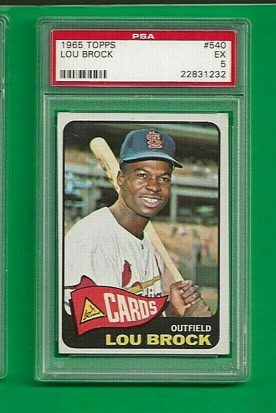 1965 Topps Lou Brock St. Louis Cardinals  #540 SP 💥💥🎆 PSA Graded 5