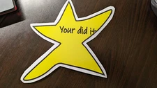 Your Did It Star Meme Sticker Funny Gold Star Decal