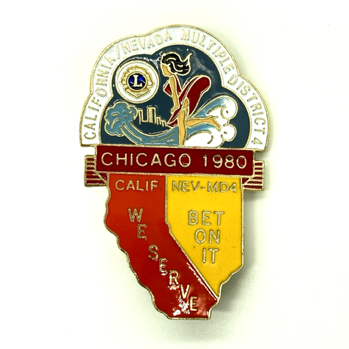 Ca/nv Vintage Lions Club California Nevada Chicago 1980 Pin | eBay