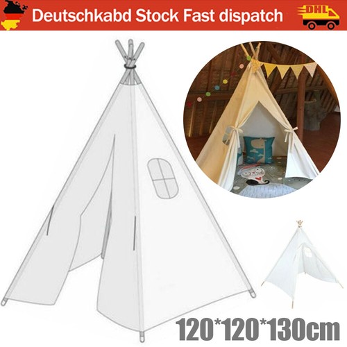Kinderzelt Tipi Zelt Spielzelt Indianerzelt für Kinder Spielhaus Teepee Geschenk - Bild 20 von 20