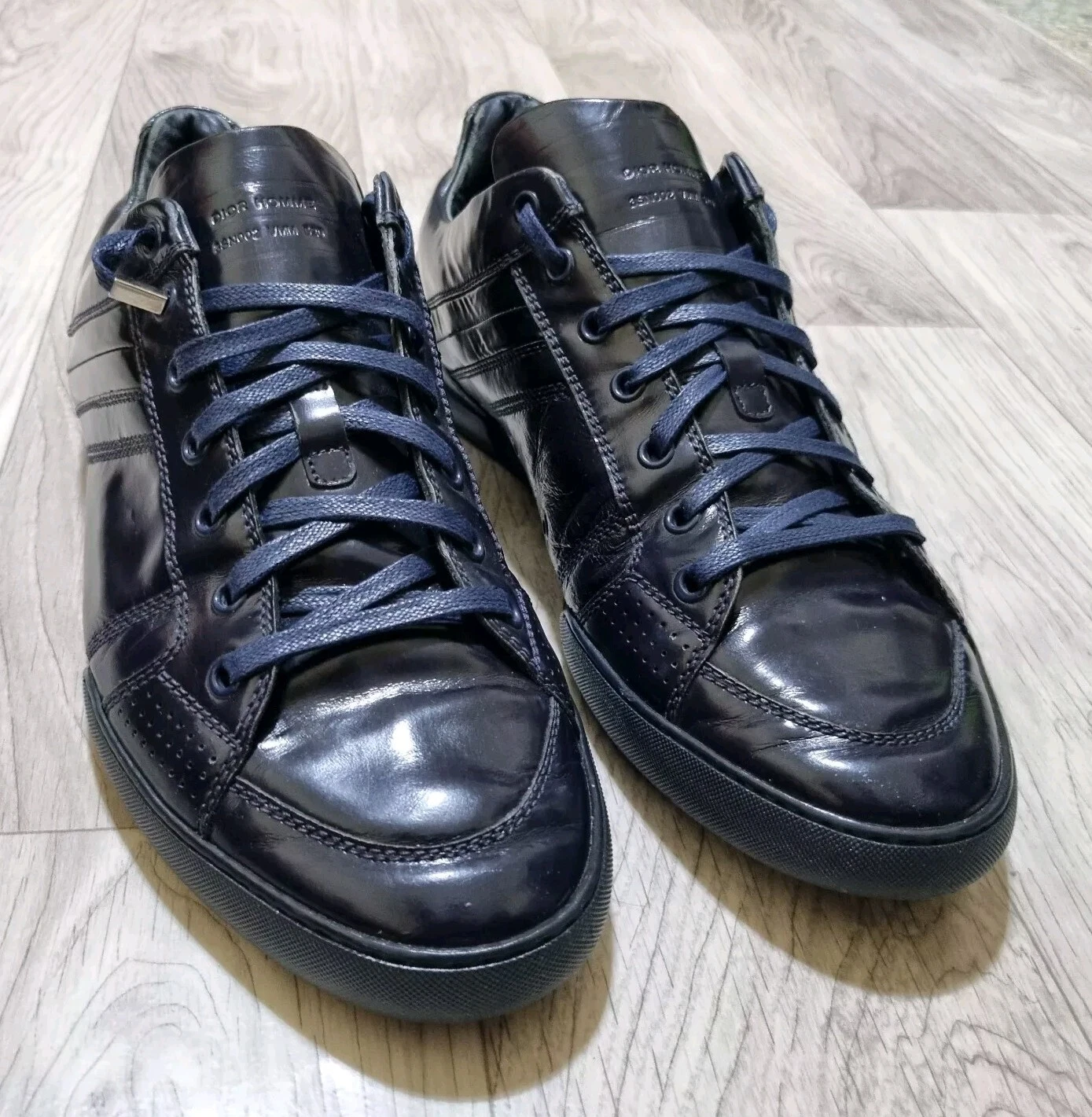 Christian Dior Homme Chaussures Homme Coupe Basse Bleu Marine Dior Baskets Homme Taille 10 Us