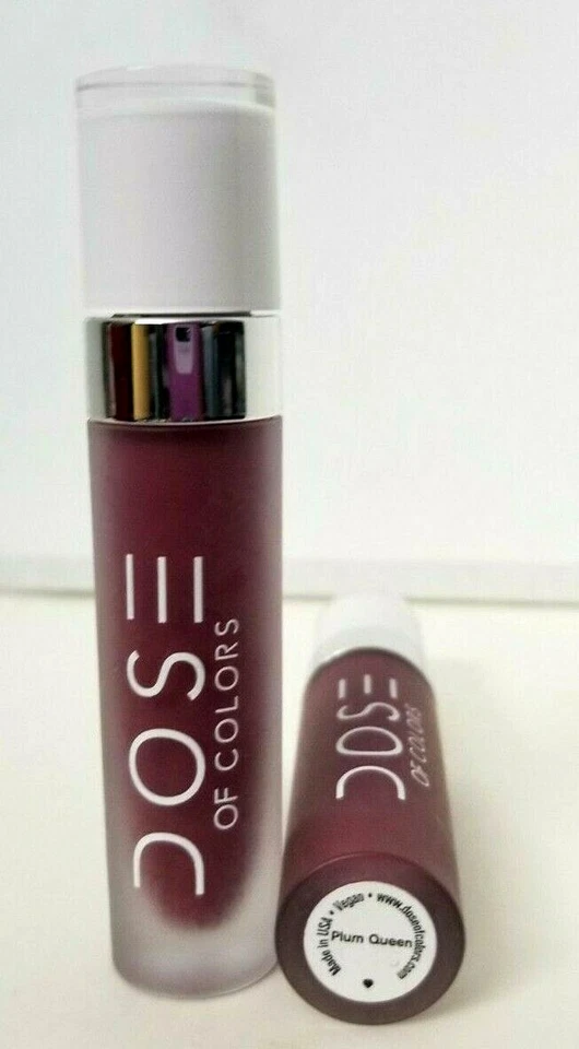 2 pk DOSE OF COLORS Liquid Matte Lipstick Plum Queen 0.16 fl oz UNBOXED - Image 3 of 4