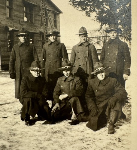 Antique Vintage WWI Photograph Of Group of Soldiers