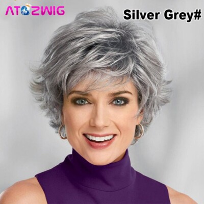 Short Hair Cut Wig Puffy Natural Layered Hair Synthetic Pixie Wigs For Women