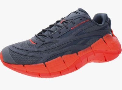 %100 AUTHENTIC Reebok Unisex Zig Kinetica 2.5 Grey Orange Flare HR1388 - Size 11