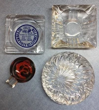 LOT OF 4 VINTAGE Assorted CIGARETTE CIGAR ASH TRAYS