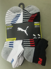 New Mens Puma 6 Pair Training Low Cut Athletic Socks.