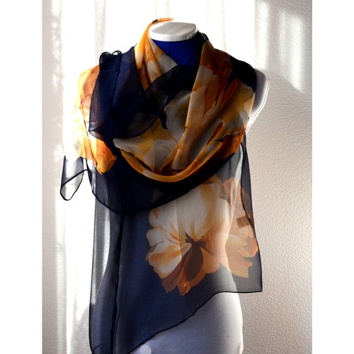 Sciarpa-Stola-Elegante-Intramontabile-Chiffon-Nuova - Foto 5 di 5