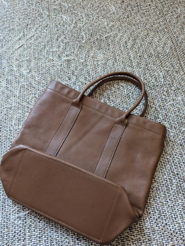 vintage USA made ORVIS leather TOTE boat bag COWHIDE brown purse gokey - Picture 2 of 14