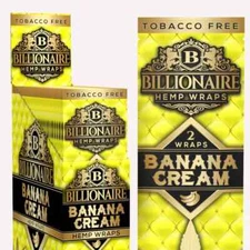 Billionaire Wraps - Banana Cream Rolling Paper - (Box of 25 Pouches)