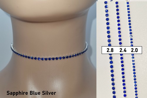 Rhinestone Diamante Crystal Choker Necklace Chain Silver Gold FREE UK POST - Picture 31 of 86