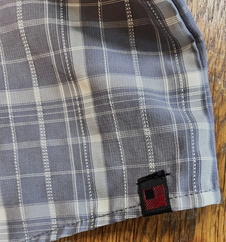 Woolrich Shirt Mens Large Plaid Blue Gray Short Sleeve Button Down Casual +🎁 - Picture 6 of 15