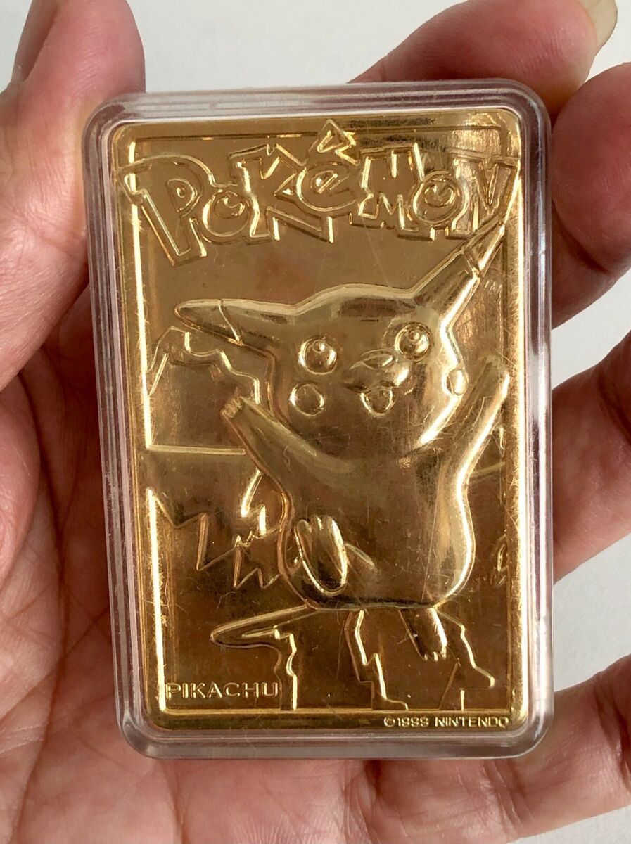 Pokemon Pikachu Vintage 23k Gold Plated Trading Card 1999 Pokemon Pikachu Vintage 23k Gold Plated Trading Card 1999